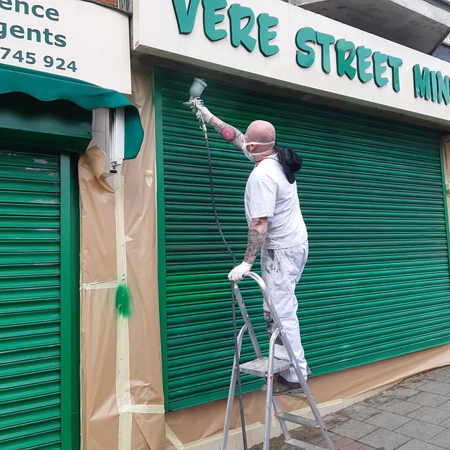 Shop front during